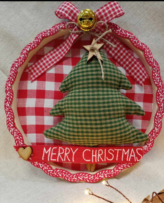 Kit Costura com Magia e Amor - Bastidor com Árvore Natal