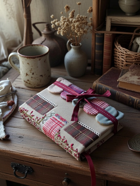 Kit Costura com Magia e Amor - Capa de Agenda Casinha