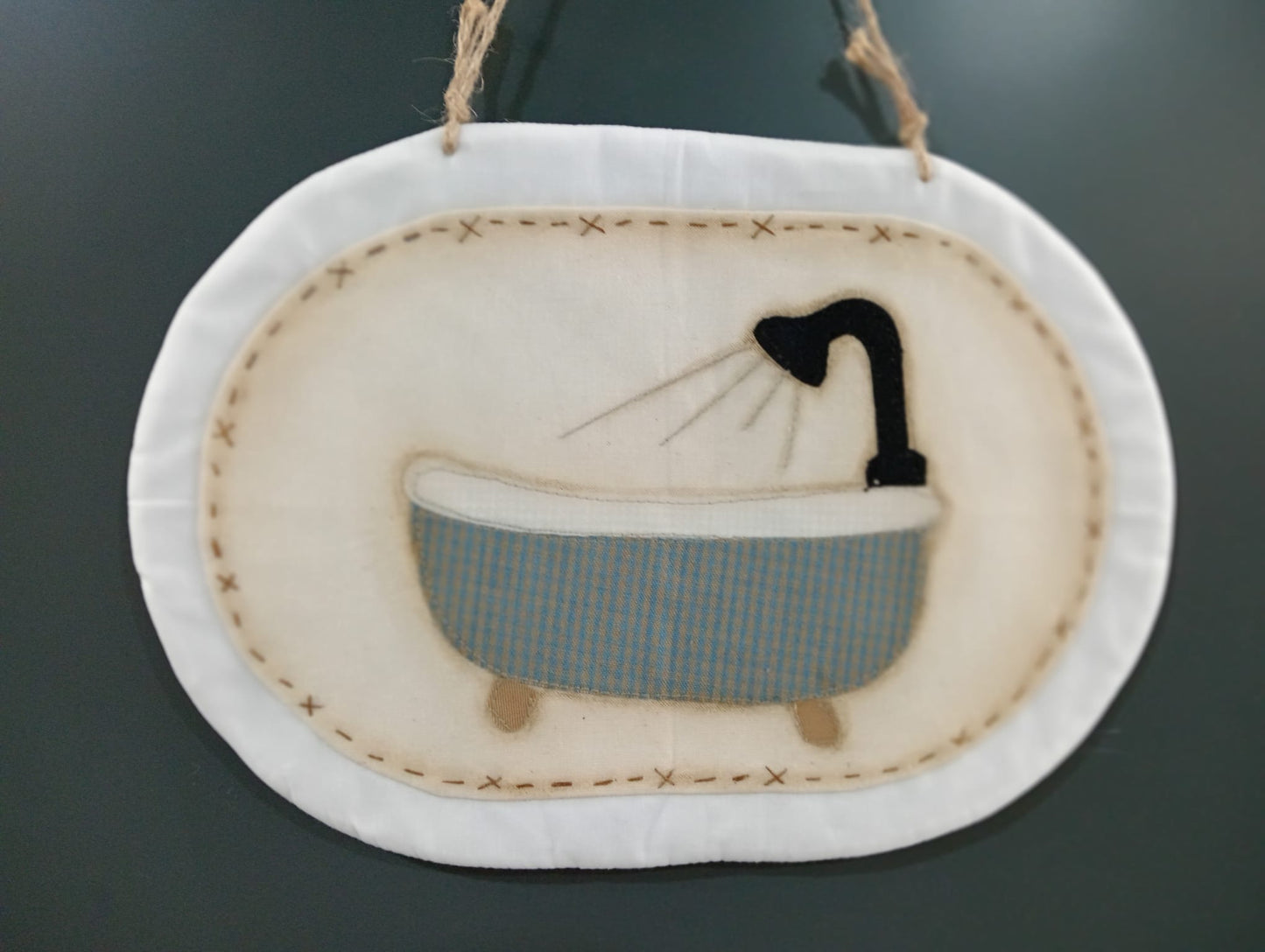 Kit Costura com Magia e Amor - Placa de Casa de Banho 1