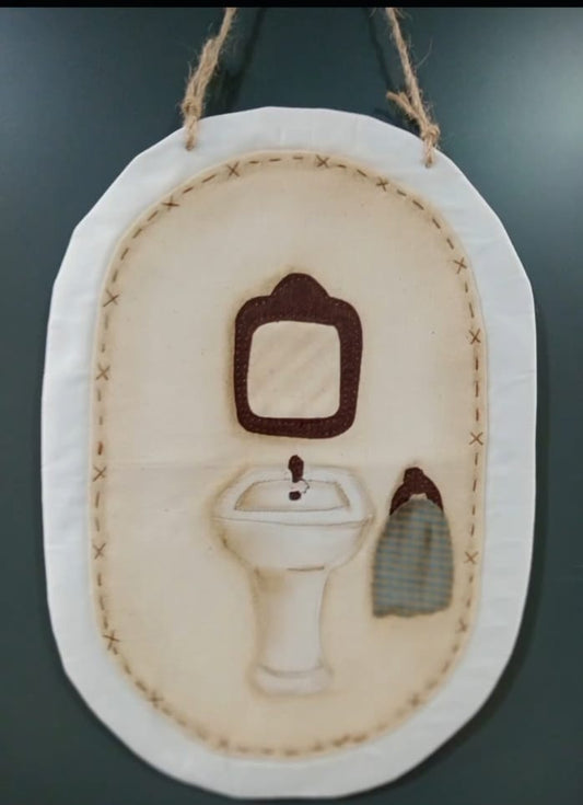 Kit Costura com Magia e Amor - Placa de Casa de Banho 2