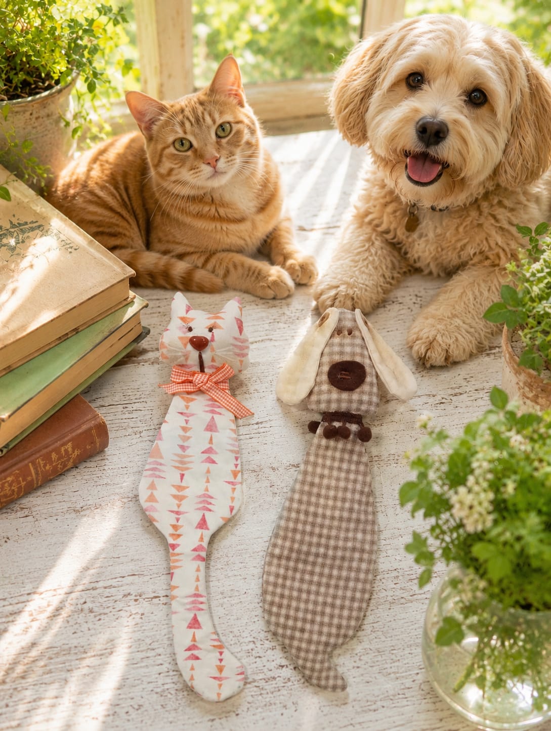 Kit Costura com Magia e Amor - Marcadores Gato e Cão