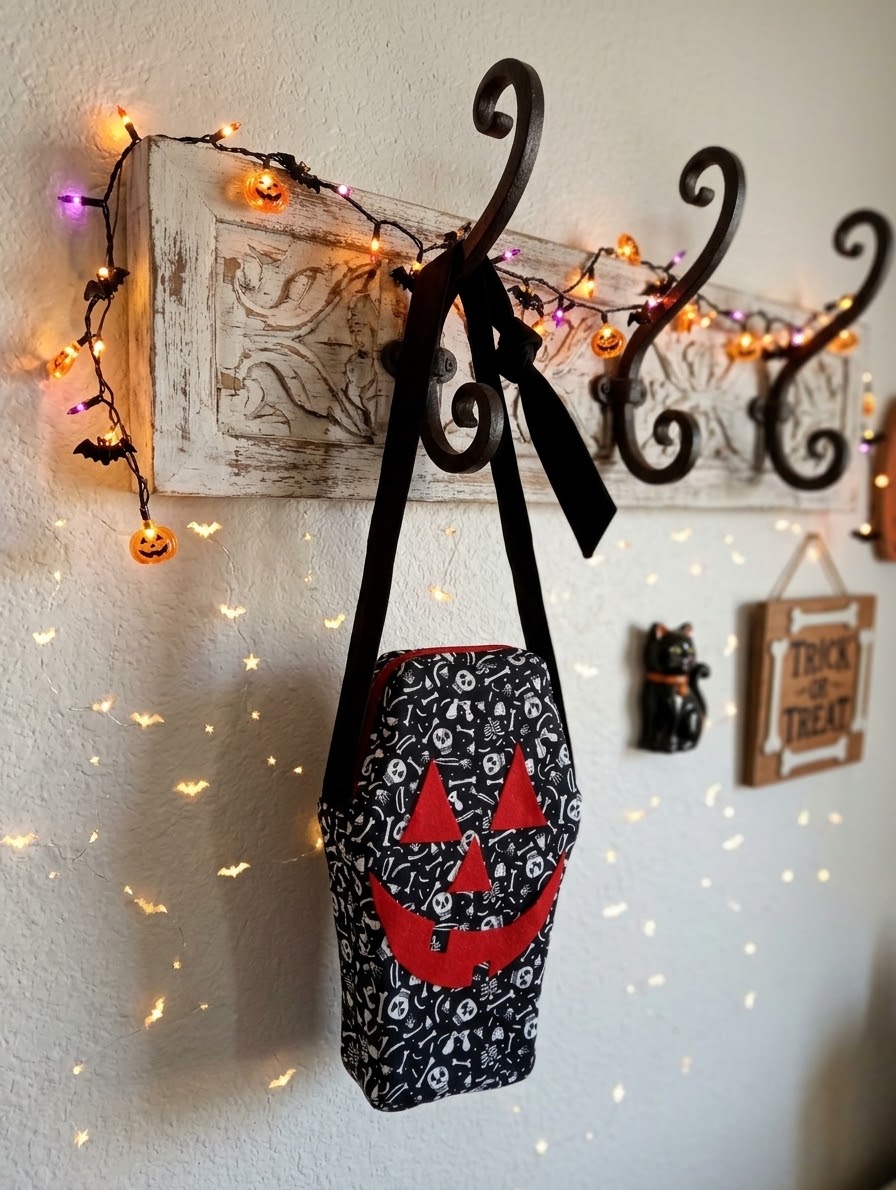 Kit Costura com Magia e Amor - Caixão de Halloween