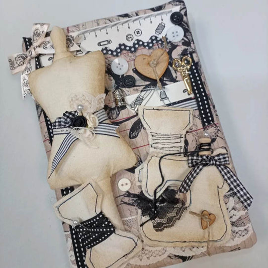 Kit Costura com Magia e Amor - Capa de Agenda Costura