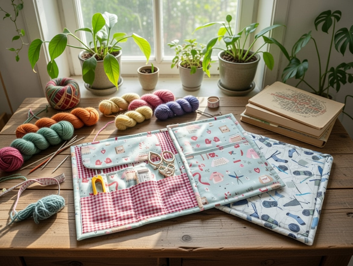 Kit Costura com Magia e Amor - Estojo para Agulhas de Tricô ou Croché